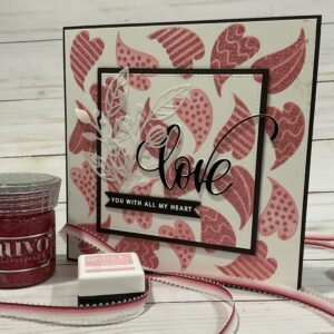Handmade Swirly Hearts Card