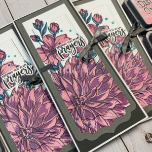 Handmade Floral Slimline Card
